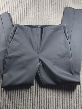 NWT Theory Tennyson Gray Knit Tech Size 8 Pants Retail $295 Tapered Split Leg